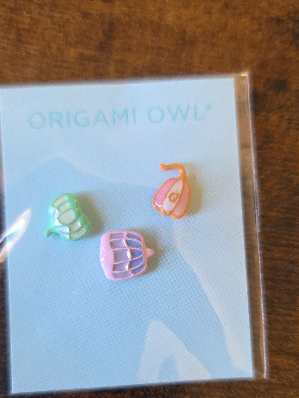 Origami Owl Pastel Pumpkin Enamel Charm Set - CH3509